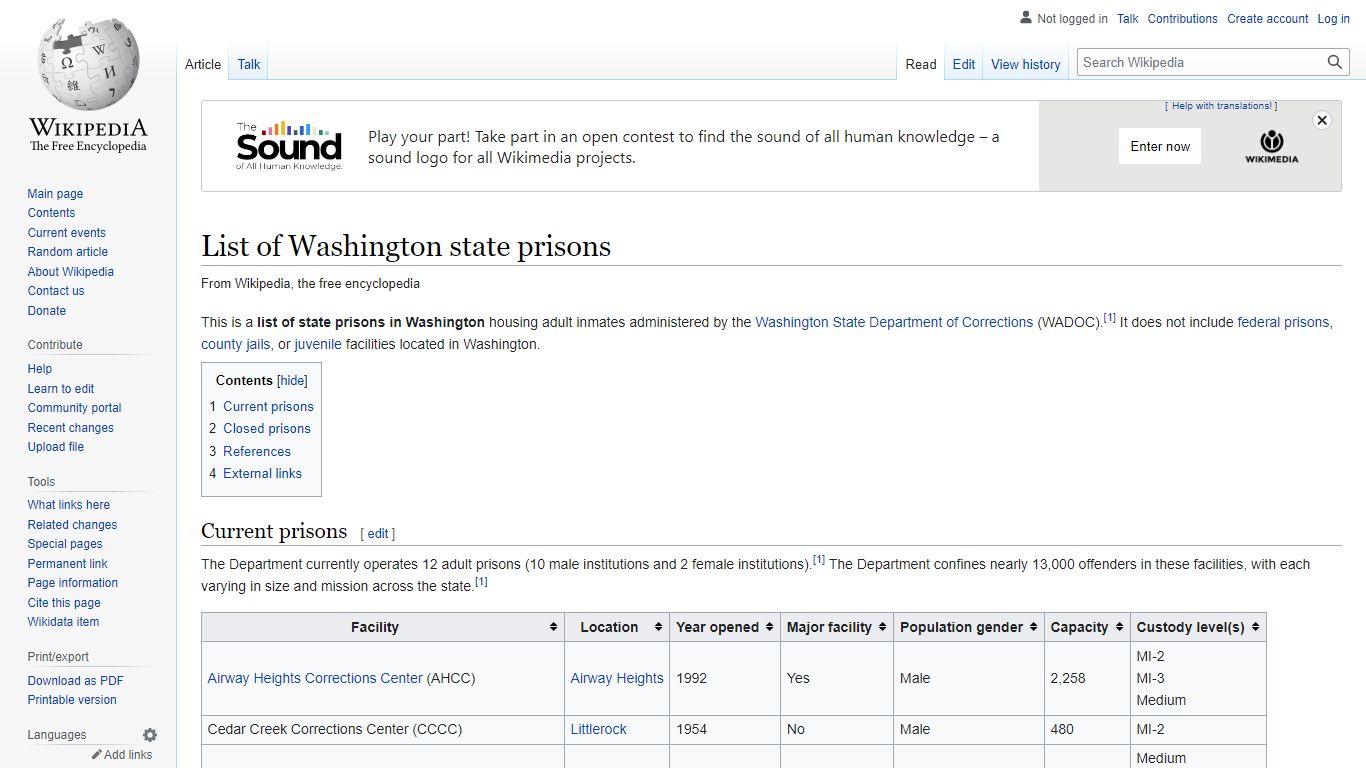 List of Washington state prisons - Wikipedia